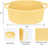 ABenkle Small Woven Basket, 12"x 8" x 5" Cute Small Basket, Rope Room Shelf Storage Basket, Cat Dog Toys Basket Chest Box, Empty Decorative Gift Basket with Handles - Yellow