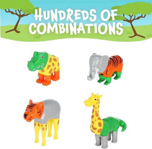 1-3, Set 4 POPULAR PLAYTHINGS Magnetic Animals for Toddlers Mix or Match Animal Toys, of Gift for Kids - Jungle Animals