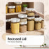 go-1300ml Powder(44oz) Formula Container to Travel Dispenser BPA Free Airtight Container with Spoon & Layered