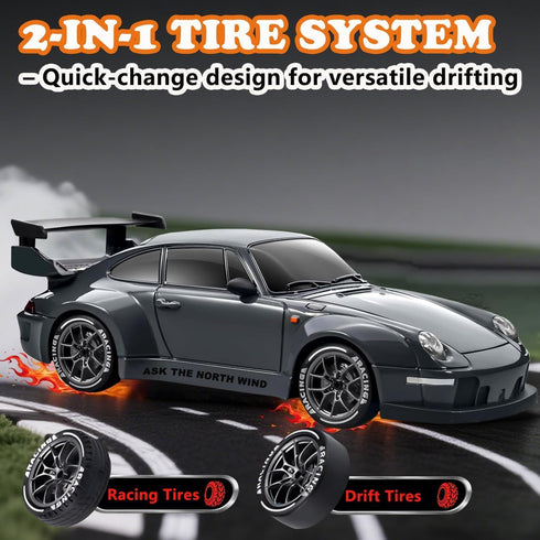 2 Pack Cars,1:24 4WD 360 2.4GHz, 20KM/H, RC Drift & Stunt Scale Remote Control Car, High Speed RC Drift & Stunt Car