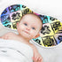decor gift 4 Pack 22x11in Cotton Newborns Burp Cloths Soft Touch Purple Silhouette Flower Black spit up Cloth