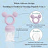 Baby Fruit Feeder, Frozen Teething Toys for Babies, Baby Teether Pacifier with 3 Extra Teats, Baby Eating Essentials, BPA Free Baby Feeding Supplies (Lavender)