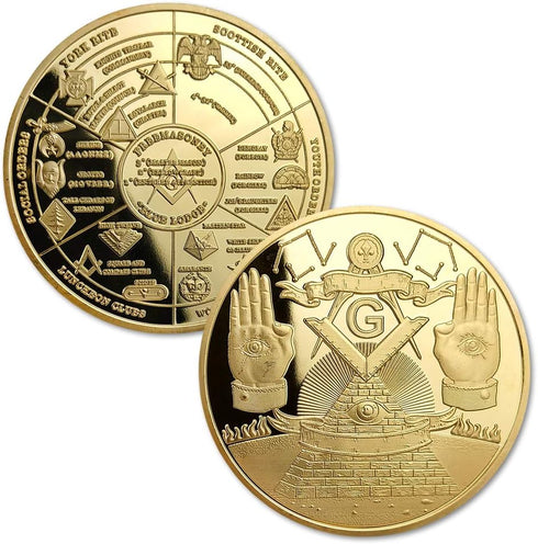 Masonic Coin Master Mason Freemason Lodge Family Map Working Tools