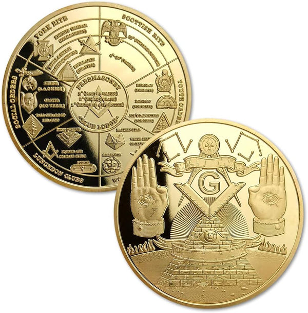 Masonic Coin Master Mason Freemason Lodge Family Map Working Tools