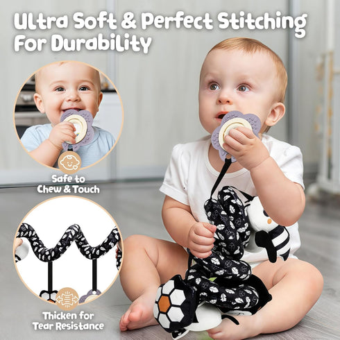 0-6 0 3 6 9 12 TSYAN Car Seat Toys for Babies Months,Hanging Rattle Toys for Crib Mobile, Baby Spiral Hanging Stroller