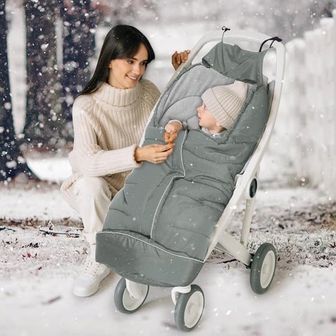 Universal Baby Footmuff for Strollers, Winter Stroller Cover with Fleece Lining, Baby Bunting Bags