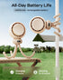 60 4 Mini Portable Stroller Fan Auto Oscillation, Quiet USB-C Rechargeable Baby Fan, Speeds, Night Light & Warning