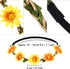 Bememo 20 Pieces Hippie Headband Glasses Costume Set, Includes 10 Pieces Multicolor Daisy Flower Crown and 10 Pieces