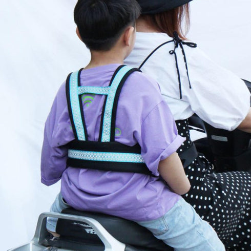 ljhnba Child Motorcycle Harness Baby for Carrier for Seat Adjustable Breathable for Kids Attached to Ad