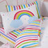 Rainbow Sky Striped Junior Toddler Bed Fitted Sheet and Pillowcase Set