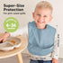 3-Pack Waterproof Baby Bibs for Eating, Lightweight with Food Catcher, Mess Proof Toddler Bibs for Boys Girls