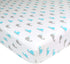 American Baby Company Fitted Crib Sheet, 28" x 52", Soft Breathable 100% Cotton Jersey Sheet, Aqua Whales for Crib and