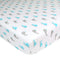 TL Care Fitted Crib Sheet 28" x 52", Soft Breathable Cotton Jersey Sheet, Aqua Whale for Crib & Toddler Bed