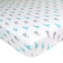 TL Care Fitted Crib Sheet 28" x 52", Soft Breathable Cotton Jersey Sheet, Aqua Whale for Crib & Toddler Bed