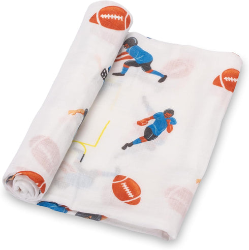 LollyBanks Swaddle Blanket 100% Muslin Cotton, 47 x 47 inches Soft Breathable