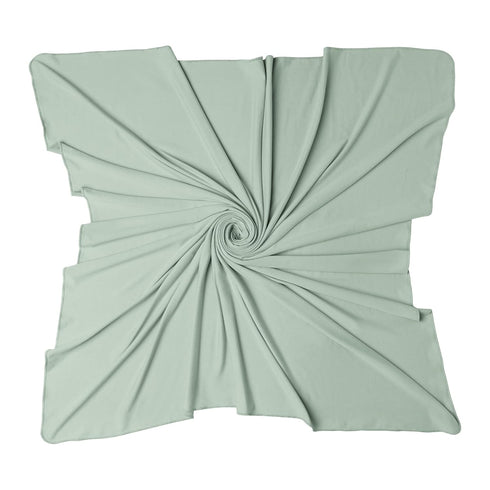 Konssy Baby Girl Newborn Receiving Blanket with Headband Set Baby Swaddle Nursery Swaddle Wrap(Light Green) by Konssy