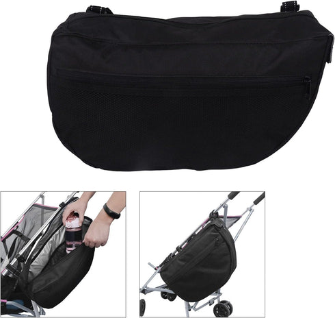 Side Sling Stroller Saddle Bag, Adjustable Prevent Slipping Waterproof Baby Stroller Organizer with Pocket for Travel
