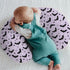 Purple Pastel Halloween Baby Nursing Pillow Covers for Boy Girl Black Bat and Stars Nursing Pillowcase