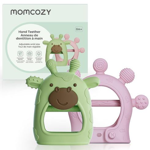 Momcozy Baby Teether Toys | Food Grade Silicone Teething Relief 0-6 Months