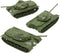 Tim Mee Toy TimMee Toy Tanks for Plastic Army Men - OD Green WW2 3pc