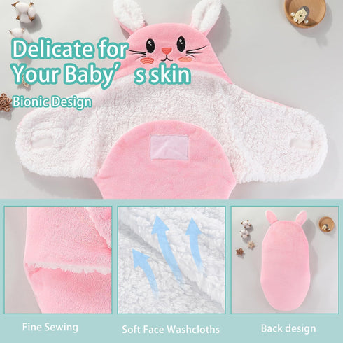 SEVDO 0-6 Swaddles for Newborns,Personalized Baby Sleep Sack,Infant Cute Plush Receiving Blanket Months for Girl Boy