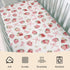 Cstdyfrv 52"x28" Strawberry Pink Bows Floral Baby Crib Sheets Sweet Watercolor Strawberry Daisy Flowers Soft Baby