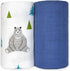 NOOVIA 2-Pack Baby Muslin Swaddle Blankets, Cotton, Extra Large 43x47 inch, Bear Forest
