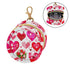 Valentines Heart Round Pacifier Storage Case with Zipper, Portable Pacifier Case for Travel, Diaper Bag & Purse