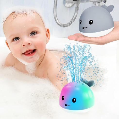 ZHENDUO Rechargeable Light Up Baby Bath Toys, Sprinkler Bathtub Toy for Toddlers, Pool Bathroom Toy
