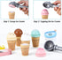 Set 3 4 5 6 WHOHOLL Wooden Ice Cream Toys Kids Play Store Pretend Toy for Toddlers, Play Kitchen Accessories