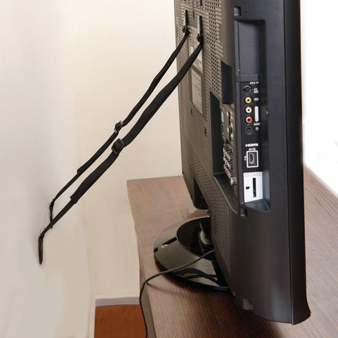 L860 Dreambaby Flat Screen TV Saver Child Safety Straps - Anti-Tip Furniture Security Anchors - Adjustable Strap