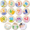 Wooden Baby Monthly Milestone Cards with Birth Announcement Sign Newborn Anniversary Cards