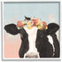 Stupell Industries Boho Dairy Cow Floral Crown Pink Blue Ombre