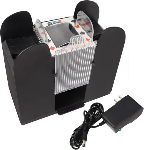 GSE Games & Sports Expert 6-Deck Automatic Card Shuffler, AC/DC-Power & Battery-Operated
