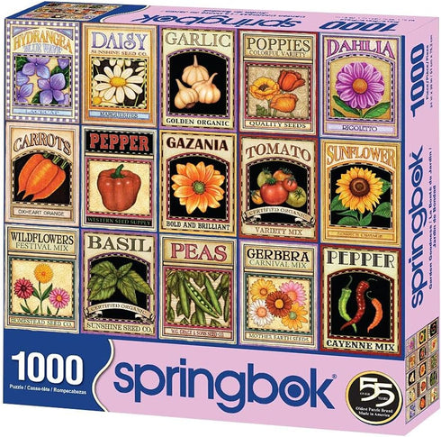 Springbok Puzzles - Garden Goodness - 1000 Piece Jigsaw Puzzle - Large 30 Inches by 24 Inches Puzzle - Made in USA - Unique Cut Interlocking Pieces