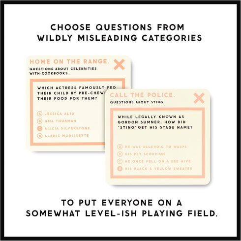 Brass Monkey Irrelevant Celebrity Trivia Game