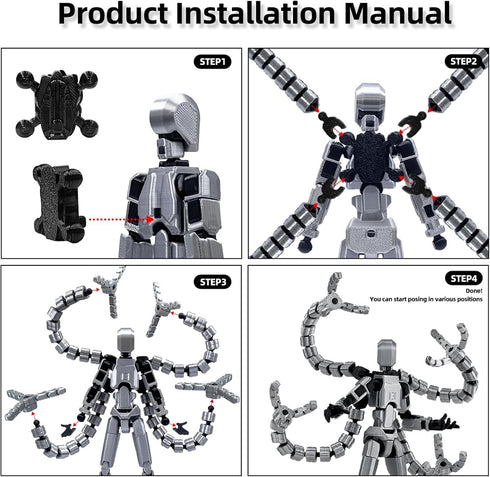 VZNYBL Titan13 Set, 7.2 Inch Dummy 13 3d 13 (Assembly Completed) Action Figure Printed ActionFigure Toy Gifts for Kids