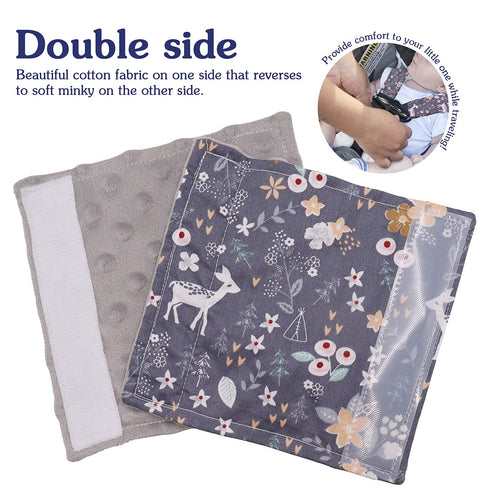 2Pcs DILIMI Baby Car Seat Neck Cover, Carseat Belt Cover Pad, Shoulder Strap Protectors, Seat Belt Covers Cushion