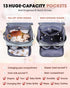 NatuFuse Backpack Baby Diaper Bag, Multi-Function Baby Bag for Mom Dad, Diaper with Changing Pad Stylish Paaleras para