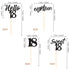 24 PCS 18th Birthday Cupcake Toppers, Sweet 18 Hello 18 Eighteen Cake Decorations Supplies (Black)