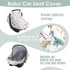 ZJMCAJY 3 1) Baby Car Seat Cover, Infant Carrier Canopy for Boys Girls with Two Way Zipper Windproof Modes with Extra