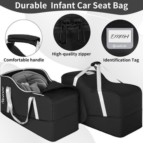 IBVIVIC Car Seat Travel Bag Compatible with UPPAbaby Aria and Mesa, Infant Car Seat Travel Bag Car Seat Cover