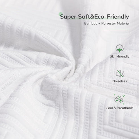 52" 28" 9 (AC-NV0MP803-C) Novilla Waterproof Crib Mattress Protector X Breathable Fabric Mattress Cover, Baby Mattress