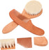 Set 2pcs Baby Hair Brush and Comb for Newborns Wool Brush and Wooden Comb Infant Bath Scrubber for Gentle Grooming