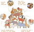 Xylolin Wooden Zoo Animal Blocks Stacking and Balancing Toy, Toddler Wood Animal Figures Blocks Imaginative Play