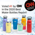 Healthy Human FLIP N SIP Lid - Leak-Proof Water Bottle Cap, Dishwasher Safe with Snap Metal Clip