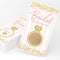 Printed Party Bridal Shower Games - 30 Scratch Off Raffle Cards & Stickers, Fun Pink and Gold Design