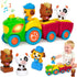 Animal Farm Tractor Toy for Toddler 1 2 3 Years Old, Musical
