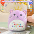 SQEQE Kawaii Cat Stuffed Animal, 10 Inch Plushie with Golden Crown, Birthday Party Decoration Gift for Kids