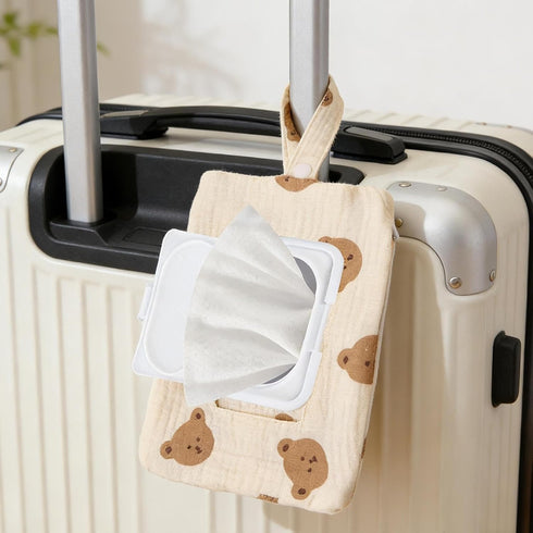 Generic Pack Diaper Bag Wipes Dispenser - Soft Moist Towelettes Carrier, Lightweight Washcloth Sleeve, Secure Organizer
